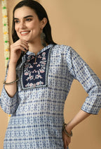 Joban Fashion Blue Maslin Kurta Set | Grocsy