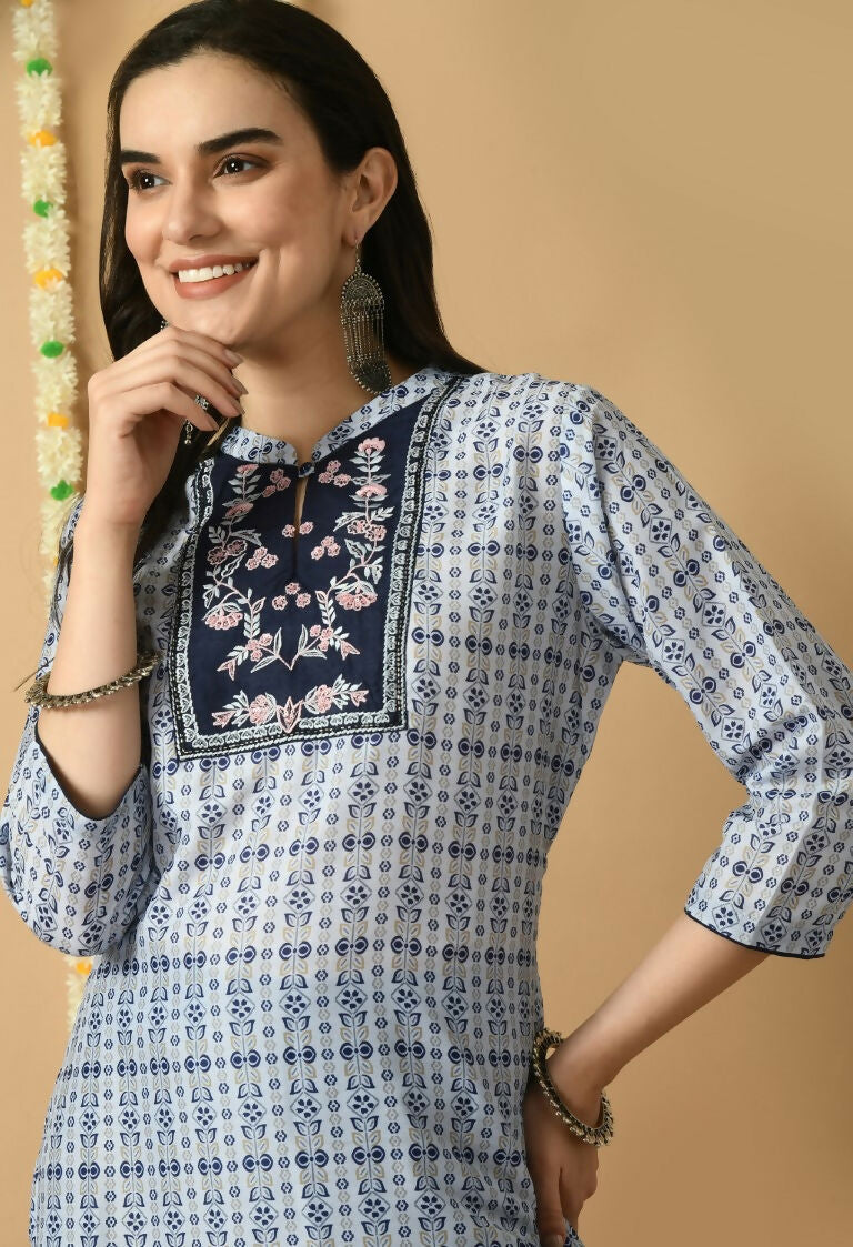 Joban Fashion Blue Maslin Kurta Set | Grocsy