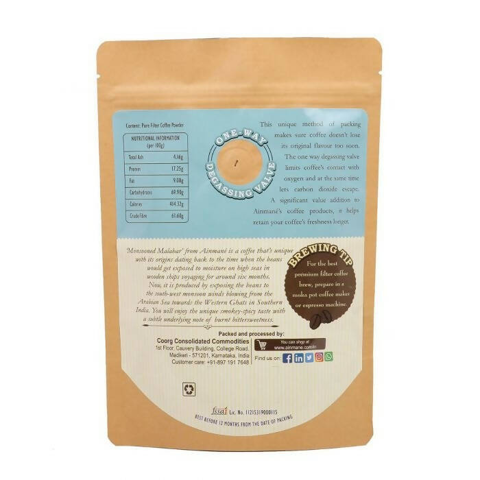 Ainmane Monsooned Malabar Coffee | Grocsy