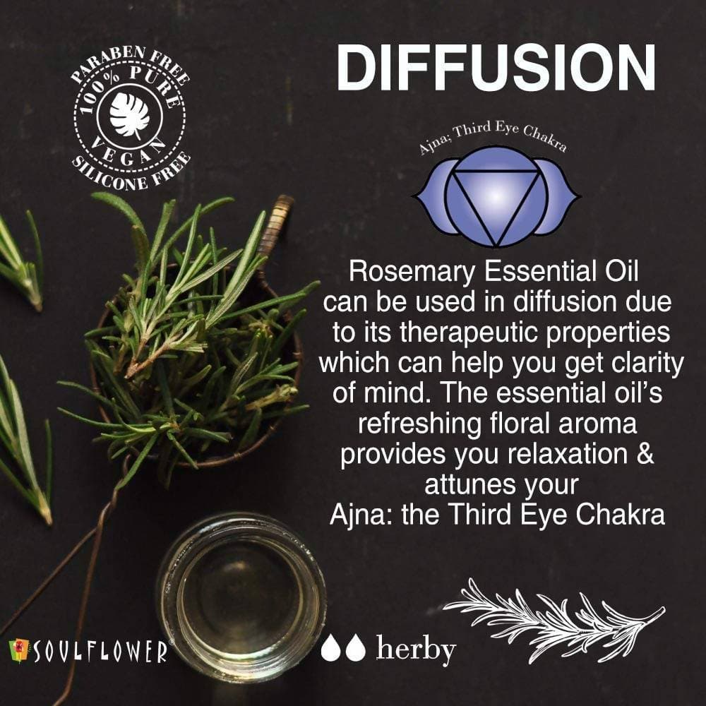 Soulflower Rosemary Oil for Healthy Hair and Shiny Skin | Grocsy