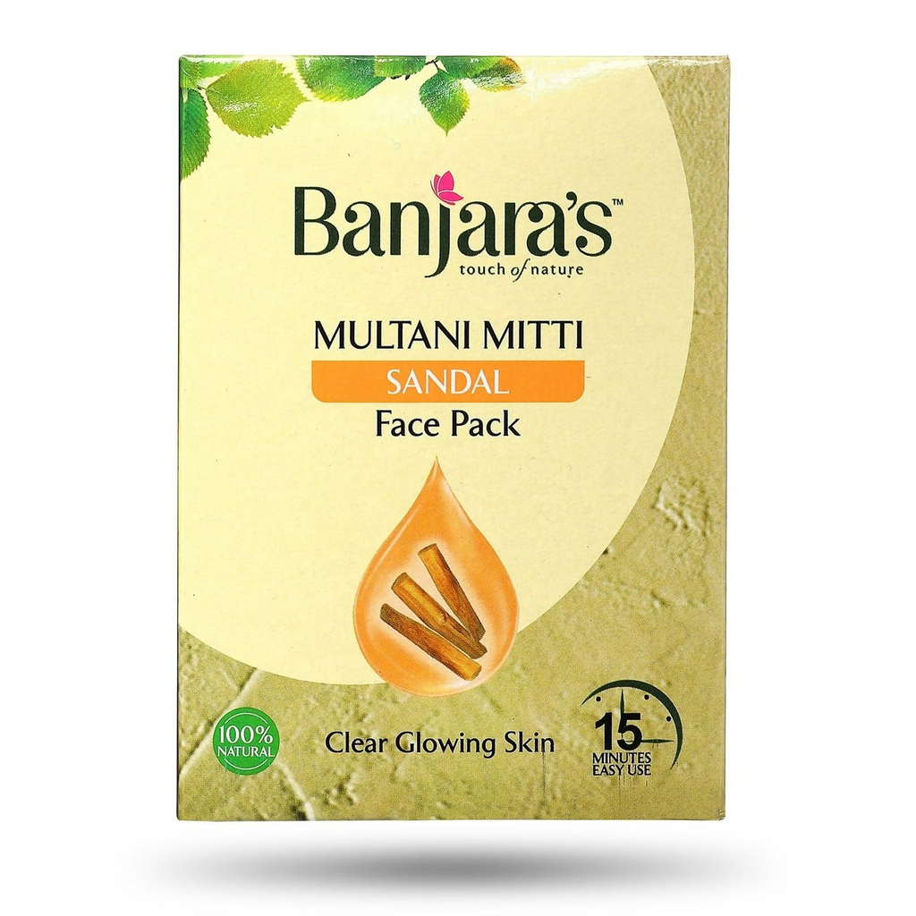 Banjara's Multani Mitti Sandal Face Pack Powder | Grocsy