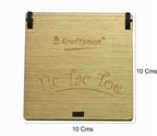 Kraftsman Wooden Tic Tac Toe Portable Game for Kids, Teens and Adults with Golden Mirror Shade Strategy & War Games Board Game | Grocsy