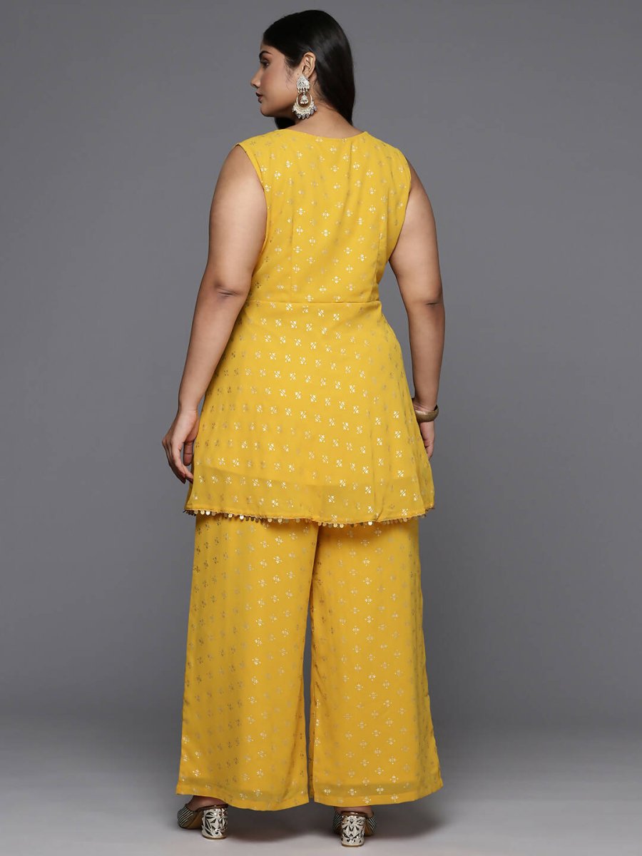 Ahalyaa Women's Traditional Wear Co-ords - Mustard | Grocsy