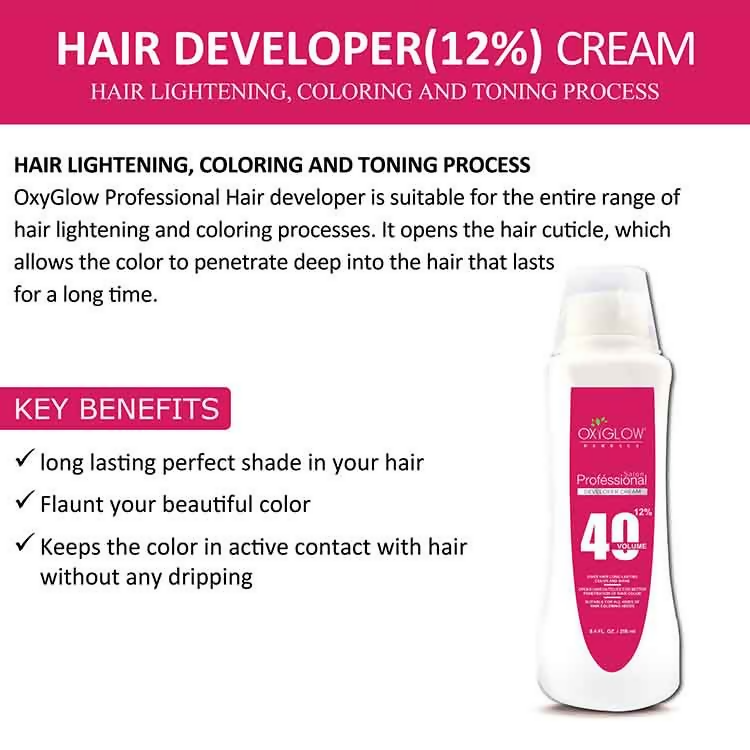 Oxyglow Herbals Professional Hair Developer - 40 Volume (12%) | Grocsy