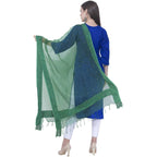 A R Silk Rama green Color Chandna Orgenza cotton Dupattas & Chunnis | Grocsy