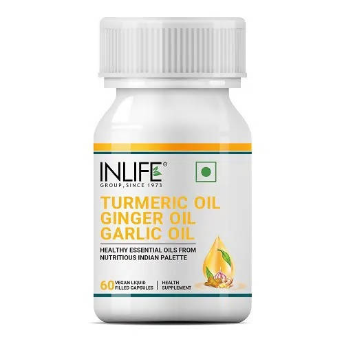 Inlife Turmeric Oil Ginger Oil Garlic Oil Capsules | Grocsy