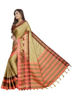 Vamika Banarasi Silk Cream Weaving Saree | Grocsy