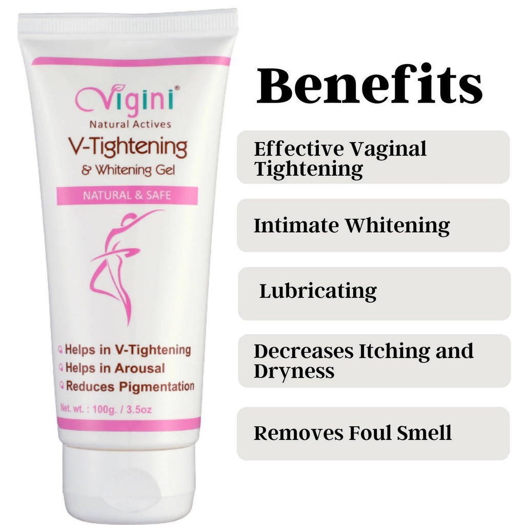 Vigini Natural Actives Vaginal V-Tightening Whitening Vagina Tight Moisturizer Lubricant Cream Gel | Grocsy