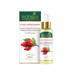 Biotique Advanced Organics Clear Improvement Vitamin C & Rosehip Treatment Oil | Grocsy