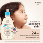 Aveeno Baby Daily Moisture Lotion, Oatmeal Face & Body Moisturizer for Dry, Itchy & Sensitive Skin | Grocsy
