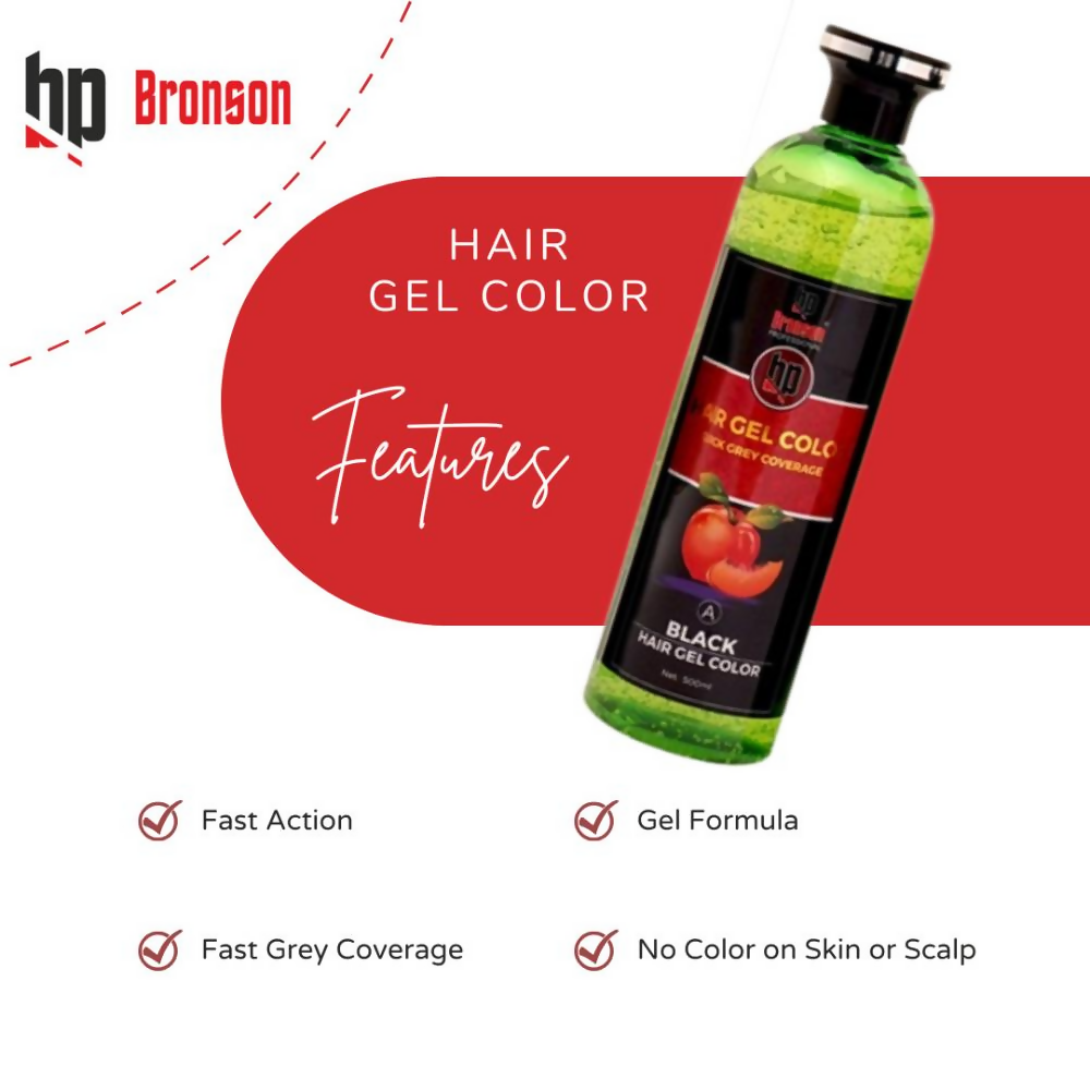 Bronson Professional Fruit Vinegar Gel Hair Colur Dye Natural Black | Grocsy