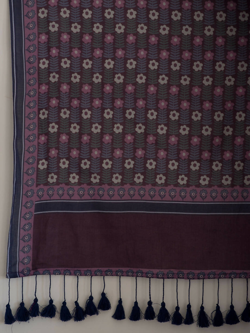 Suta Purple Polka Dots Pure Cotton Saree | Grocsy