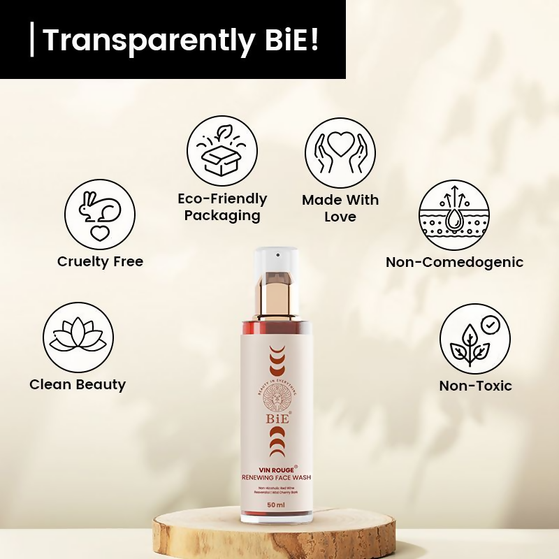BiE Vin Rouge Renewing Face Wash With Vitamin E & Resveratrol | Grocsy