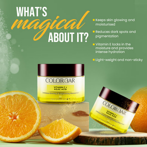Colorbar Luminous Glowing & Brightening Moisturiser with Vitamin C & Kojic Acid | Grocsy