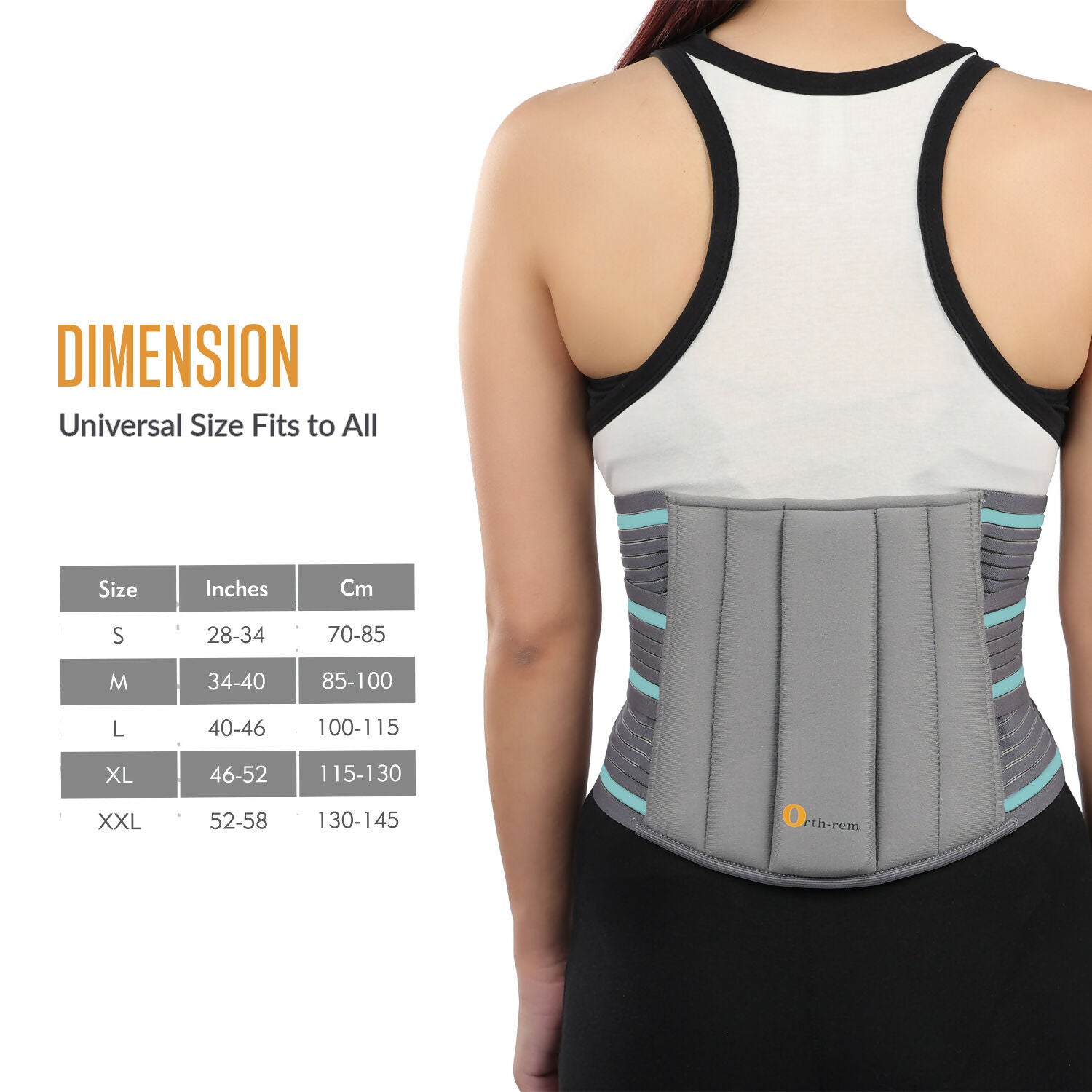 Orth-rem Back Support Brace For Men & Women Lower Back Pain Relief Belt | Grocsy