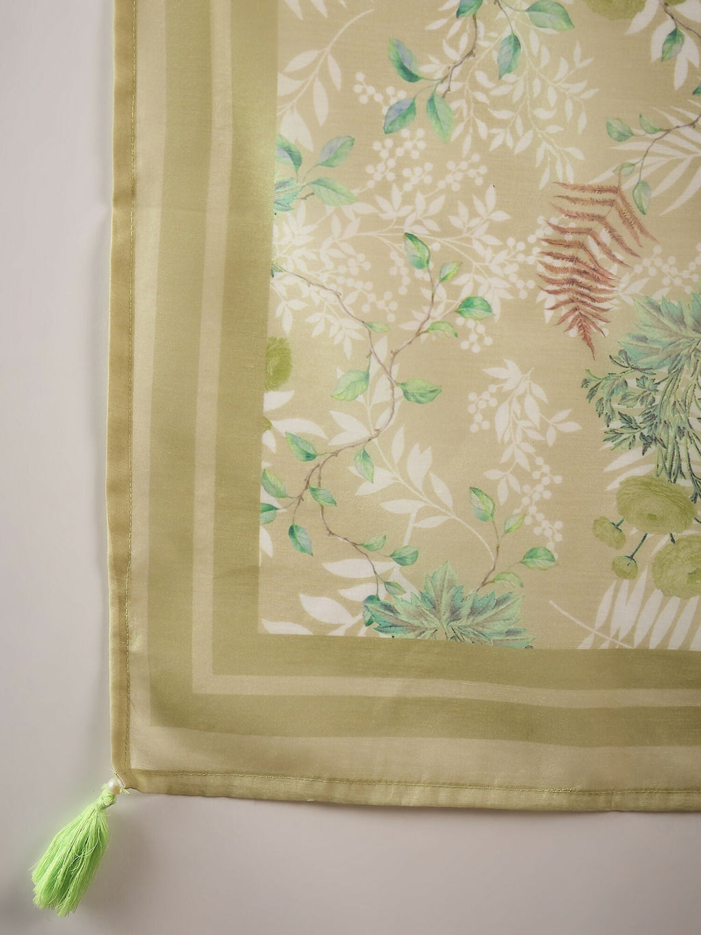 Green Crystal Organza schiffli embroidery Kurta With Trouser & Dupatta - Bhumi | Grocsy