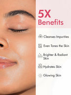 mCaffeine Clear Glow 1% Kojic Acid Daily Brightening Face Wash For Dark Spots & Pigmentation | Grocsy