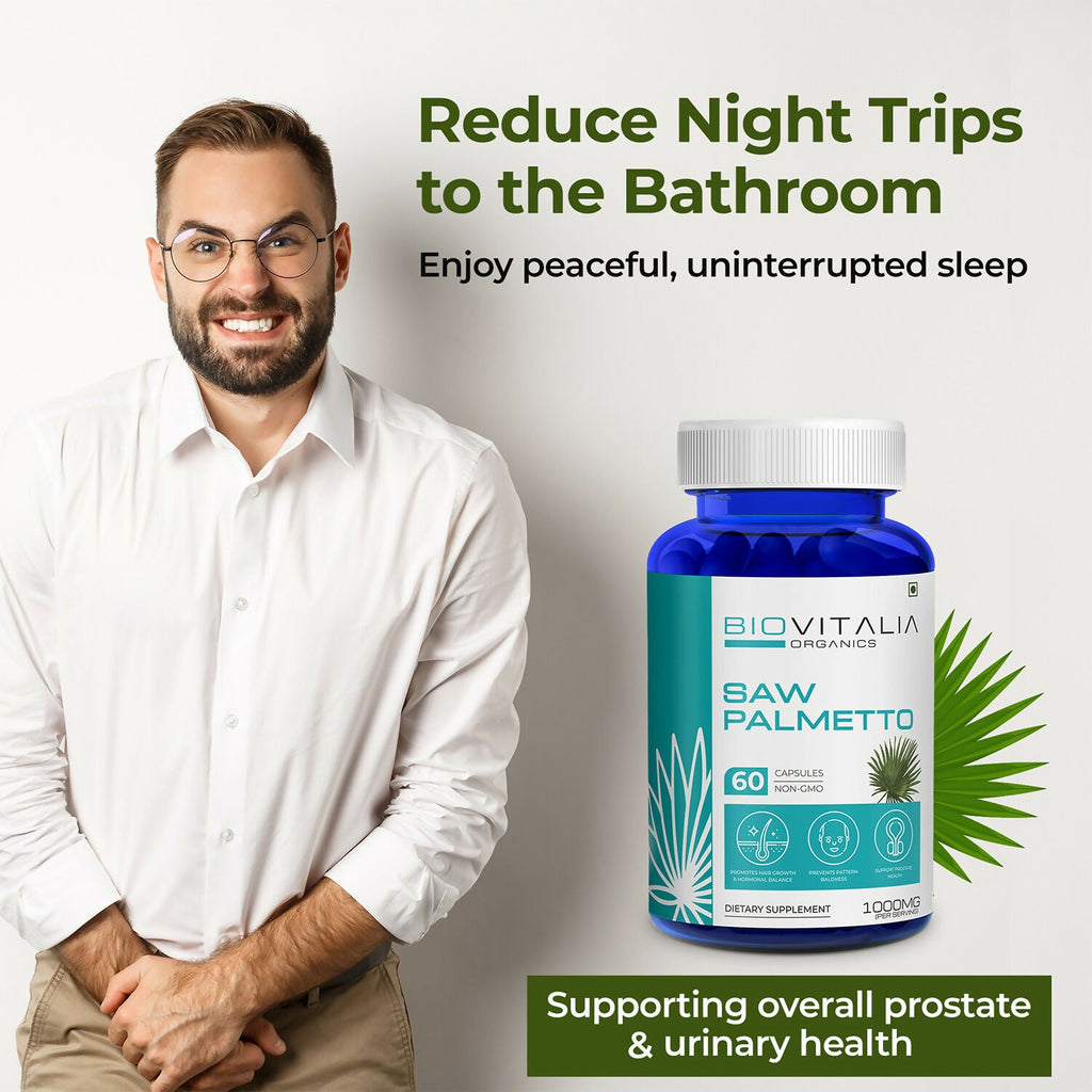 Biovitalia Organics Saw Palmetto Capsules For Hair Growth | Grocsy