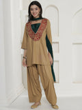 Joban Fashion Golden Farshi Salwaar Suit Set | Grocsy