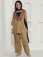 Joban Fashion Golden Farshi Salwaar Suit Set | Grocsy