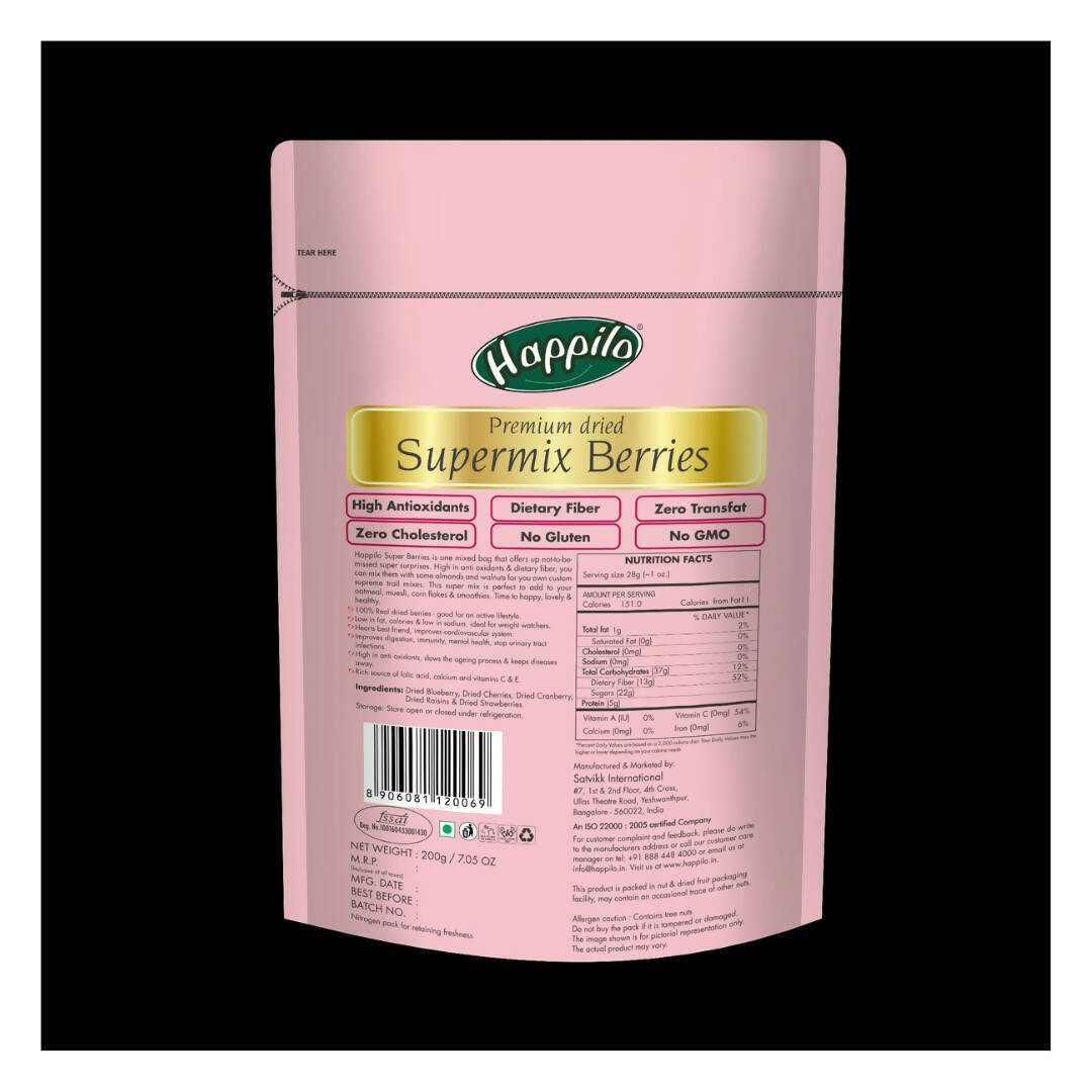 Happilo Healthy & Sweet Premium Dried Berries Mix | Grocsy