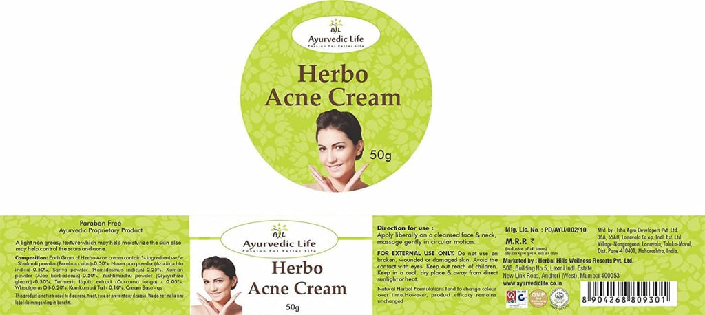 Ayurvedic Life Herbo Acne Cream | Grocsy