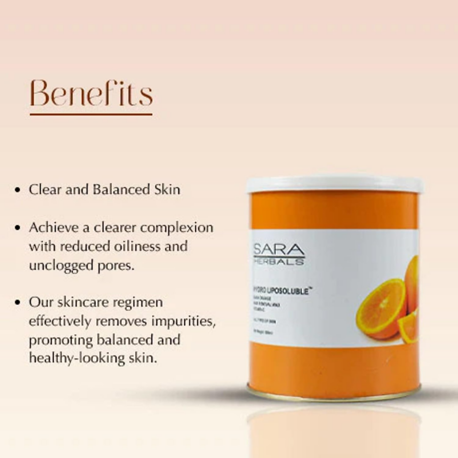 Sara Soul of Beauty Orange Liposoluble Hair Removal Wax | Grocsy