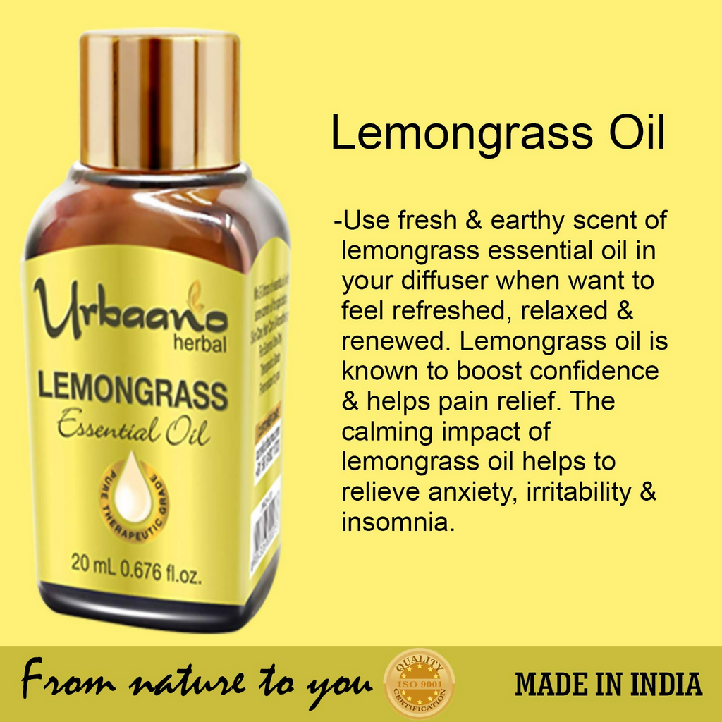 Urbaano Herbal Lemongrass Essential Oil | Grocsy