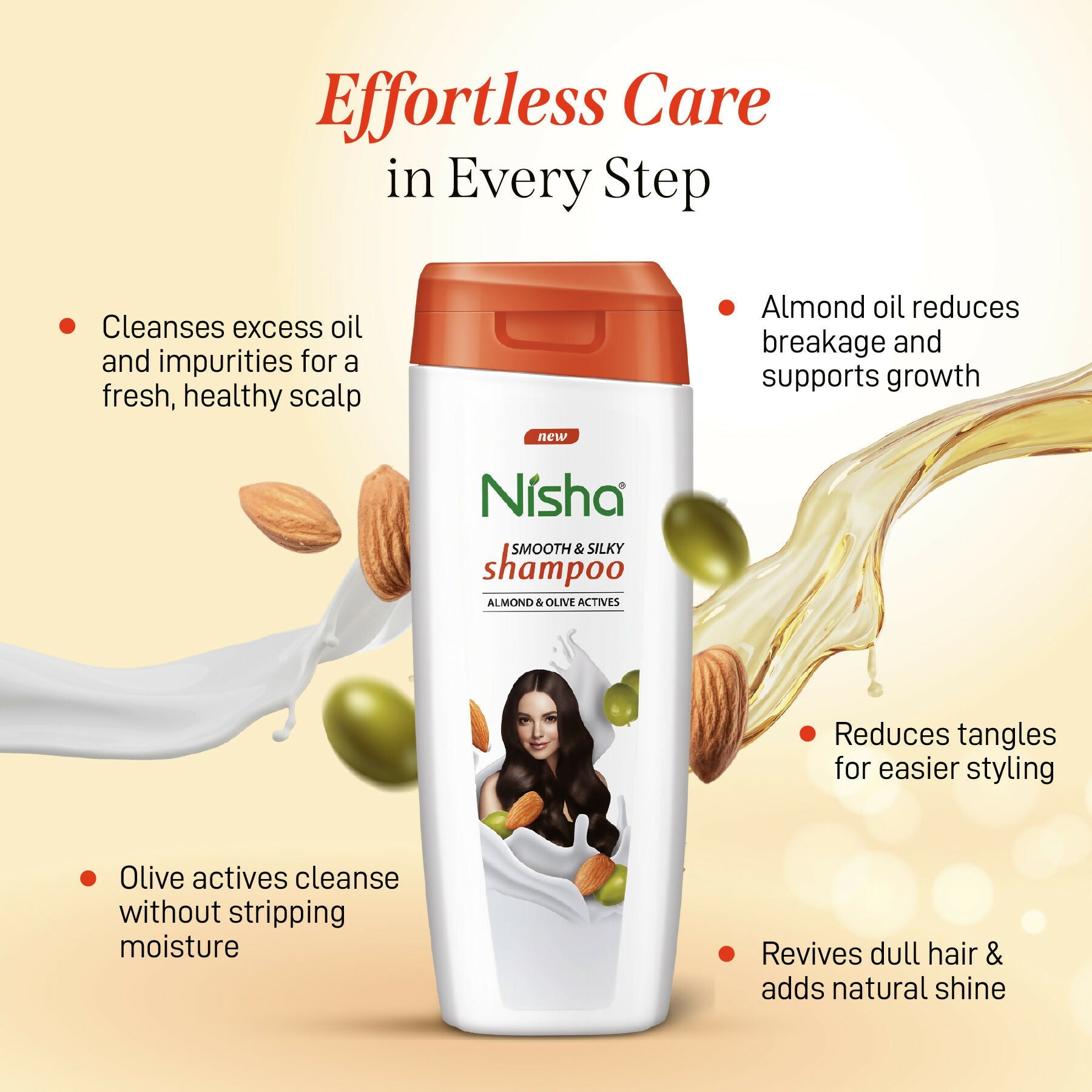 Nisha Almond And Olive Shampoo For Women & Men | Grocsy