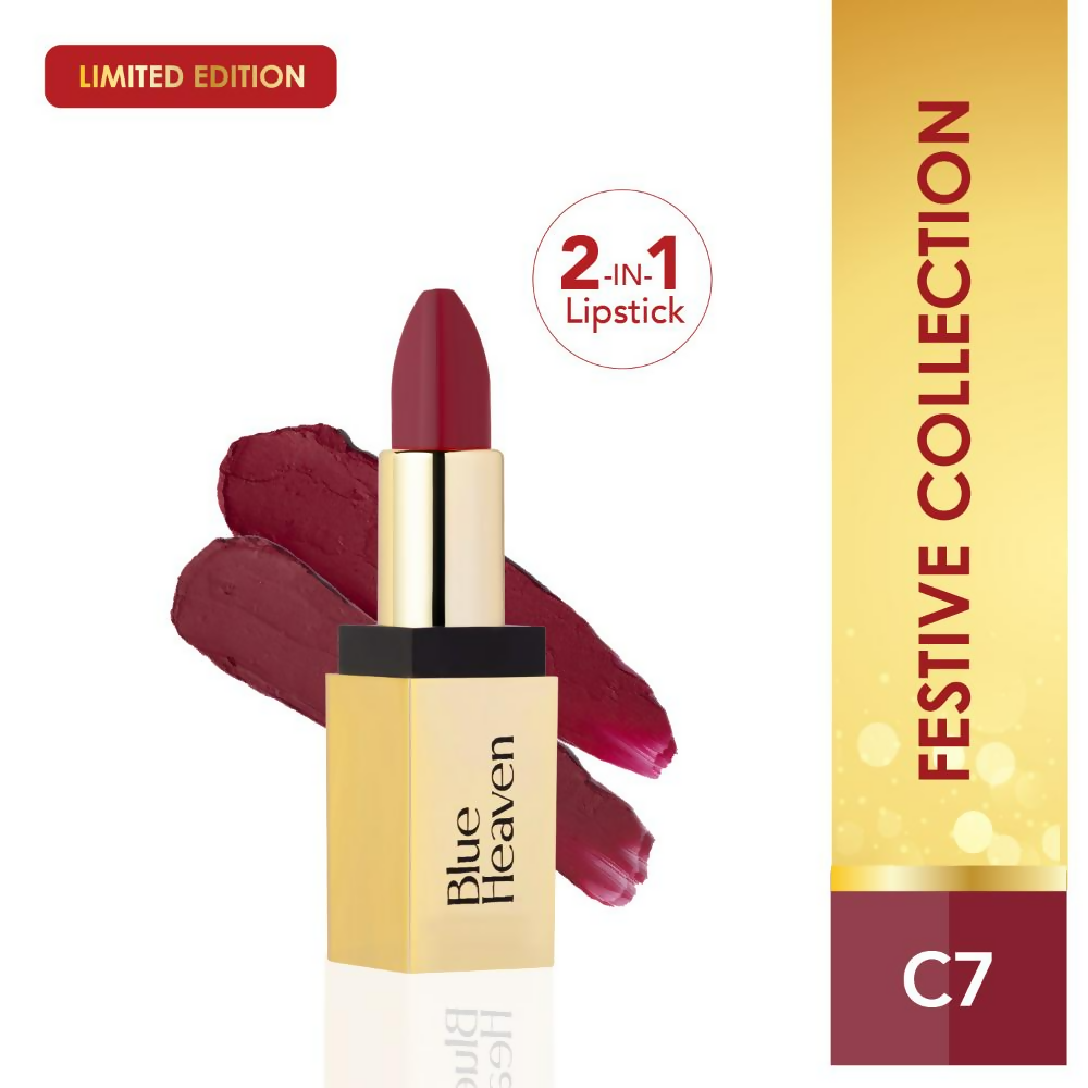 Blue Heaven 2-In-1 Dual Shade Lipstick - C7 | Grocsy