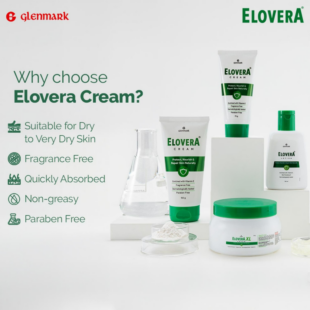 Glenmark Elovera Moisturising Cream For Dry Skin | Grocsy