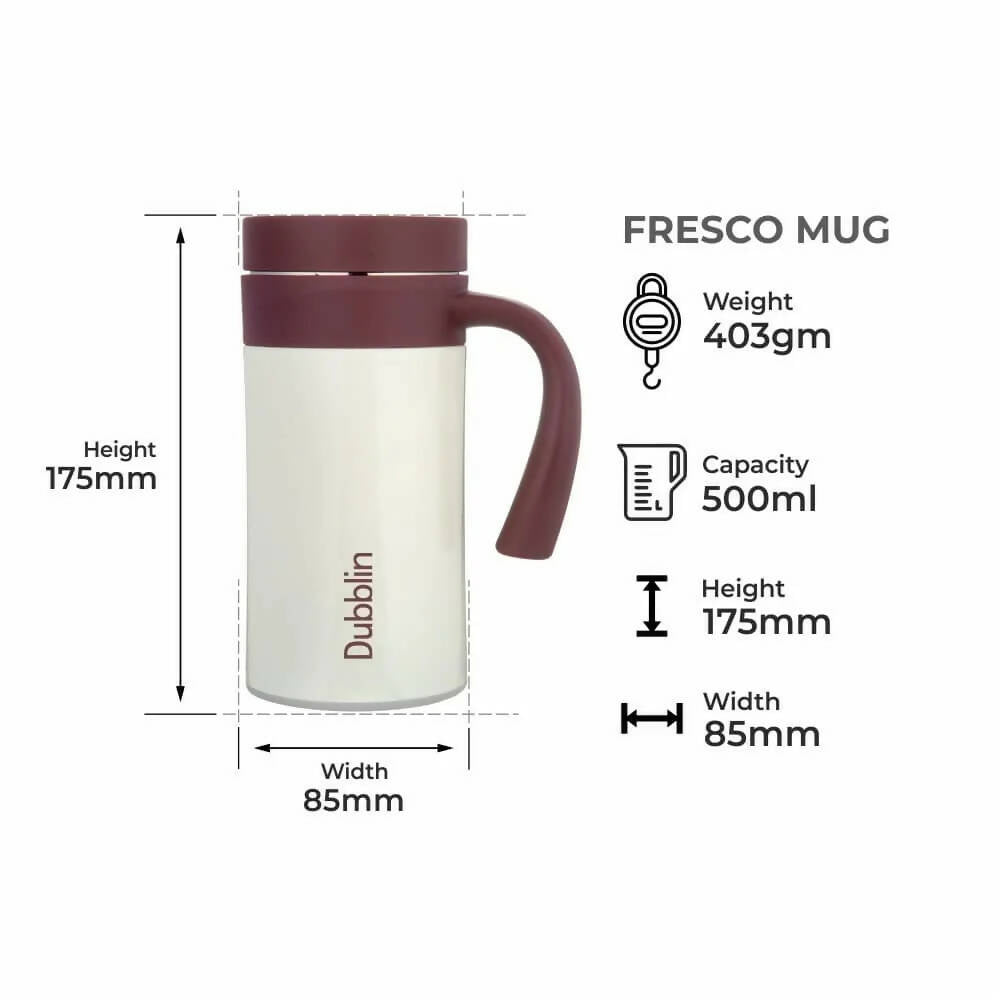Dubblin Fresco Stainless Steel Mug | Grocsy