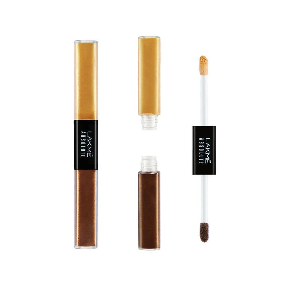 Lakme Absolute Explore Liquid Eye Shadow - Blackstar Gold & Karat Gold | Grocsy