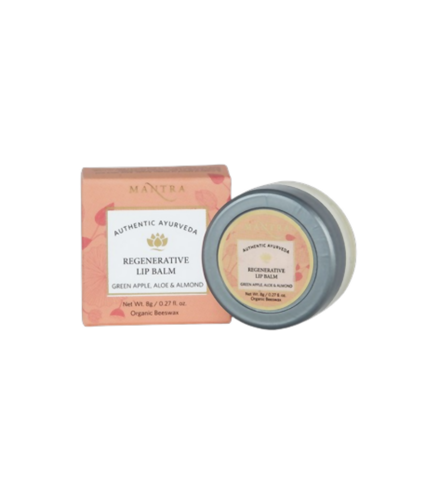 Mantra Herbal Regenerative Lip Balm Green Apple, Aloe & Almond | Grocsy