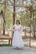 Joban Fashion White Georgette Sequence Embroidery Work Kurta Set | Grocsy