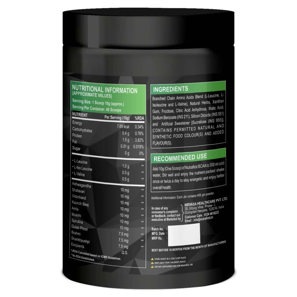 Nutrafirst Natural Bcaa Supplement For Men | Grocsy