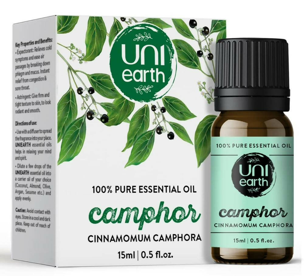 Uniearth Pure & Undiluted Camphor Essential Oil for Skin & Hair Care | Grocsy
