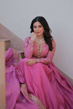 Joban Fashion Pink Crush Sequence Embroidery Work Kurta Set | Grocsy