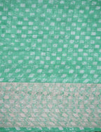 Shades Of Mint Green With Floral Design Semi Chanderi Saree By Gayathri Reddy Designer Studio | Grocsy