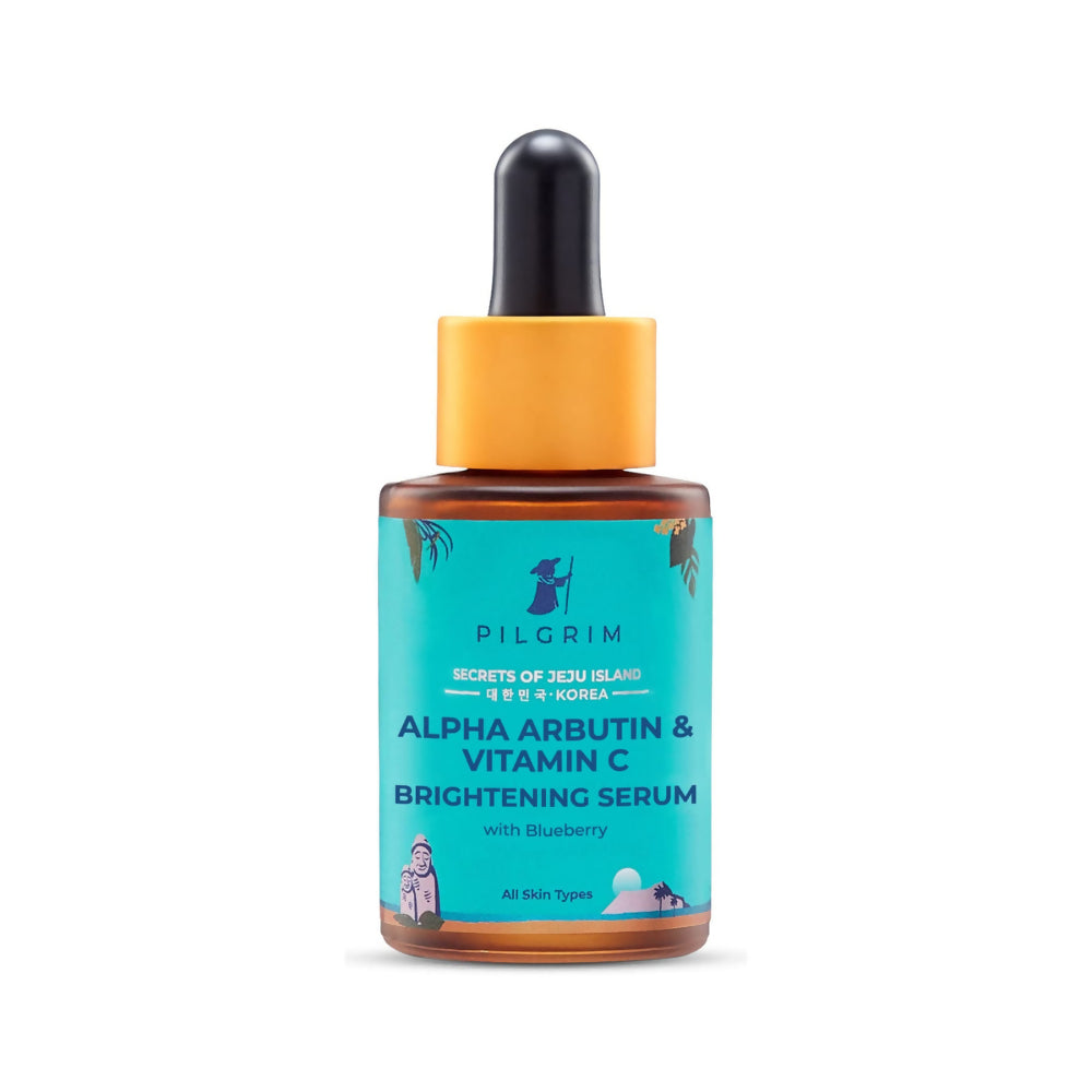 Pilgrim 2% Alpha Arbutin & 3% Vitamin C Brightening Face Serum For Glowing Skin - Korean Skin Care | Grocsy