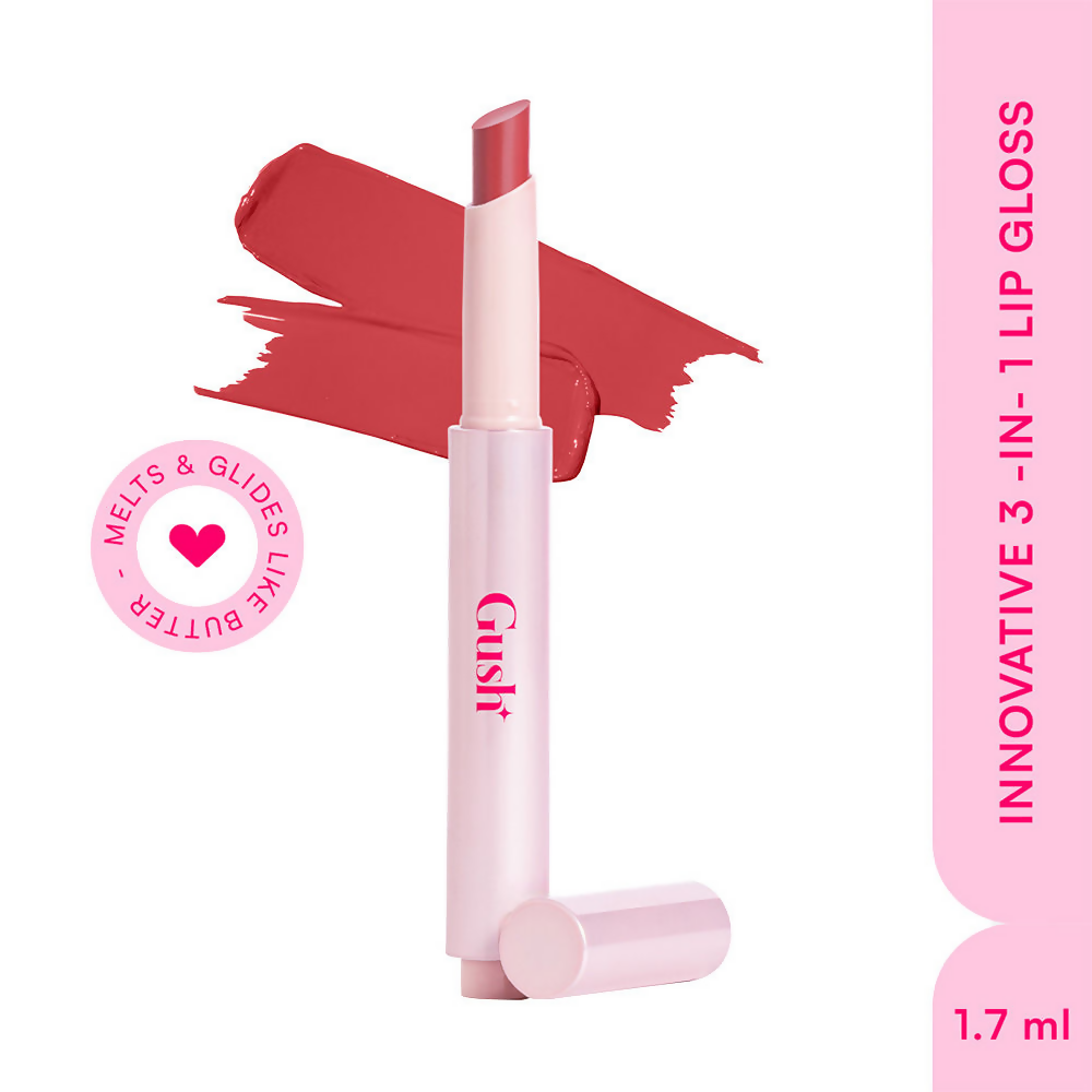 Gush Beauty Hybrid Gloss Butter Balm High Shine & Hydrating - Rosy Mauve | Grocsy