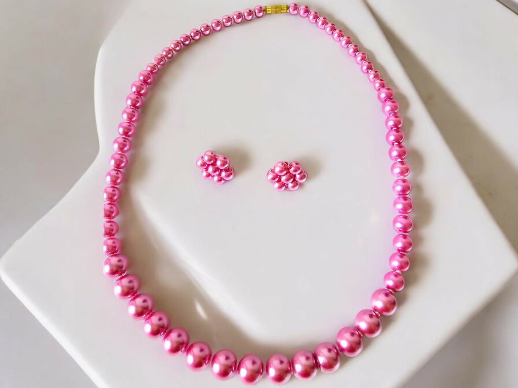 Inhanns Spectrum Everyday Pearl Sets - Single Strand - Pink | Grocsy