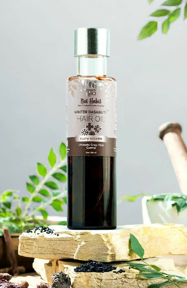 Nat Habit Curry Sesame Winter Hair Oil | Grocsy