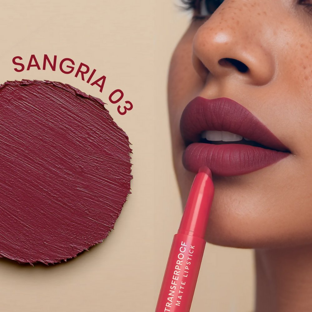 NY Bae Transfer-proof Matte Crayon Lipstick – Sangria 03 | Grocsy