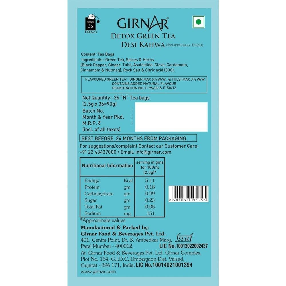 Girnar Detox Green Tea - Desi Kahwa | Grocsy