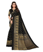 Vamika Black Printed Art Silk Saree | Grocsy