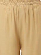 Joban Fashion Beige Rayon and Embroidered Work Straight Kurta Bottom Set | Grocsy
