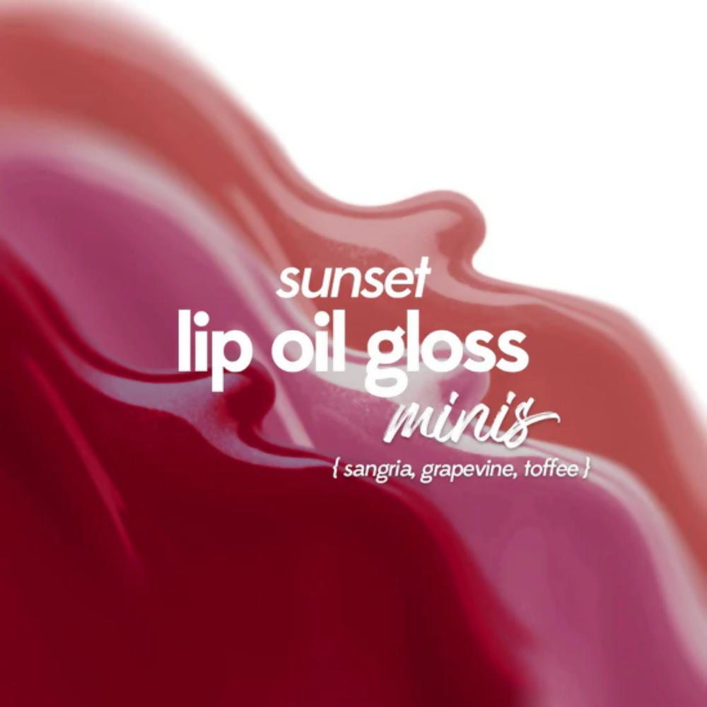 Ruby's Organics Lip Oil Gloss Minis Pack - Sunset | Grocsy