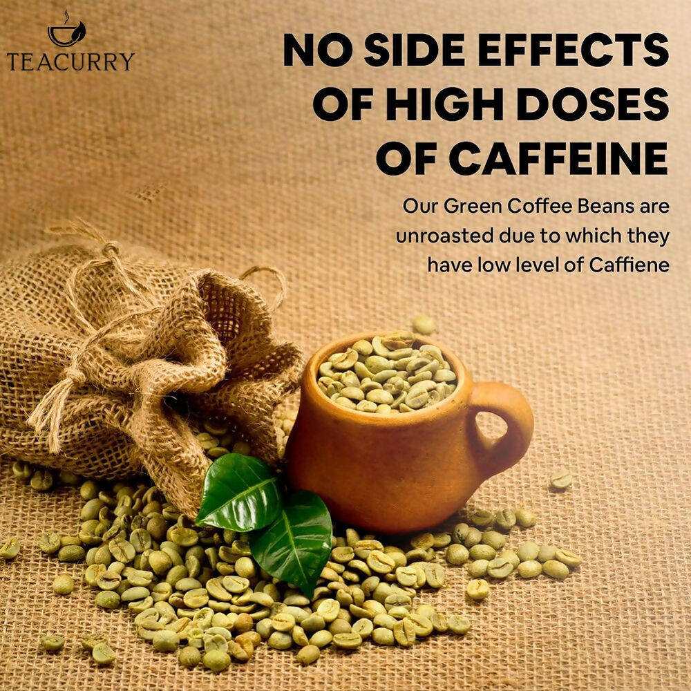 Teacurry Arabica Green Coffee Bean (Raw Whole Beans, 100% Arabica, Unroasted) | Grocsy