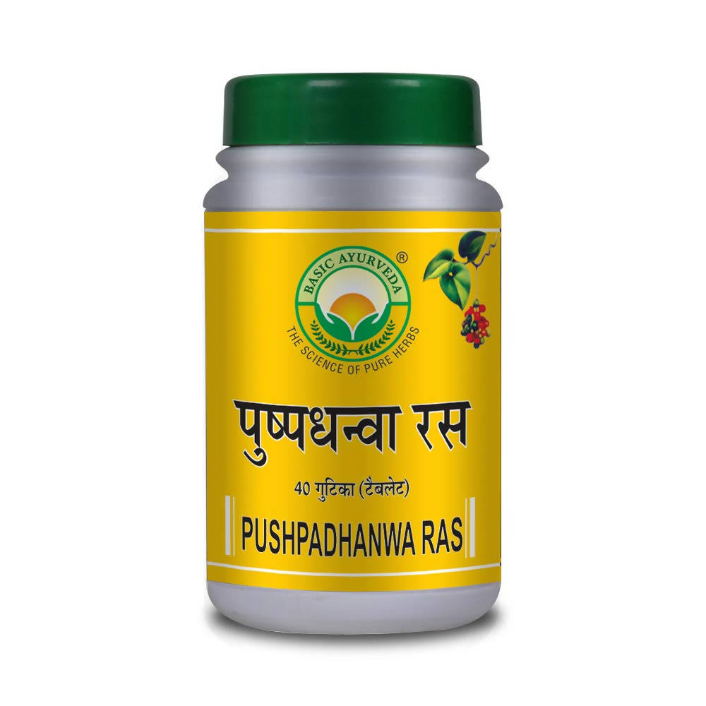 Basic Ayurveda Pushpdhanwa Ras Tablets | Grocsy